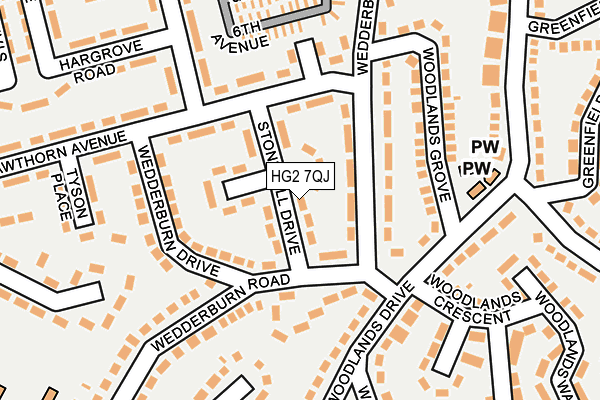 HG2 7QJ map - OS OpenMap – Local (Ordnance Survey)