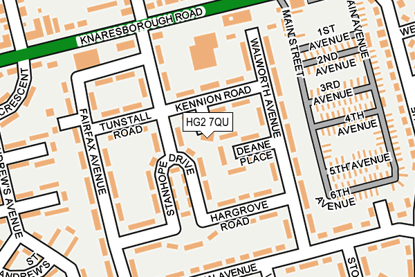 HG2 7QU map - OS OpenMap – Local (Ordnance Survey)