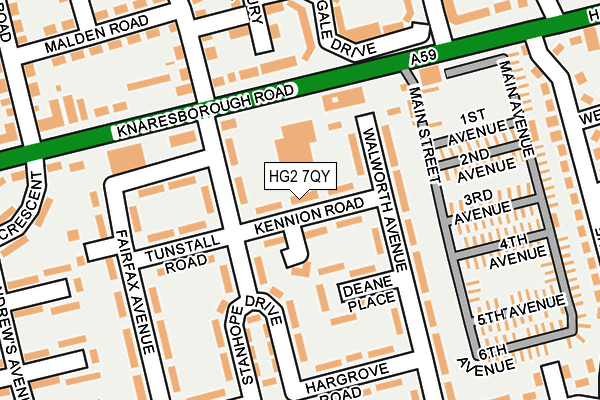 HG2 7QY map - OS OpenMap – Local (Ordnance Survey)