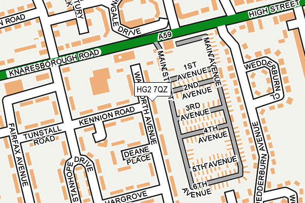 HG2 7QZ map - OS OpenMap – Local (Ordnance Survey)