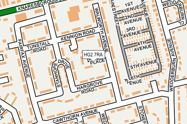 HG2 7RA map - OS OpenMap – Local (Ordnance Survey)