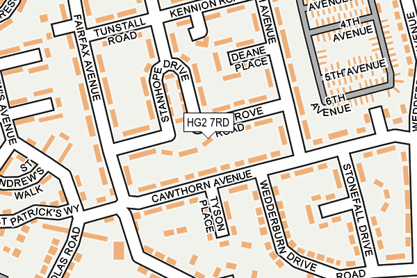 HG2 7RD map - OS OpenMap – Local (Ordnance Survey)