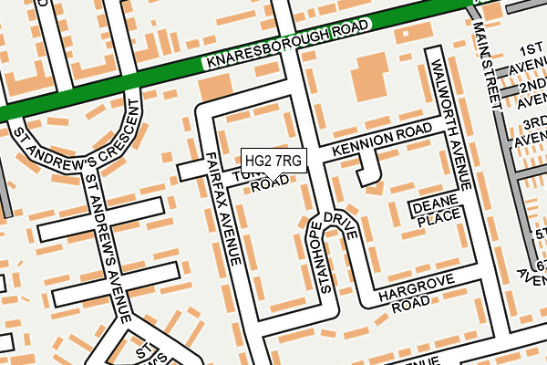 HG2 7RG map - OS OpenMap – Local (Ordnance Survey)