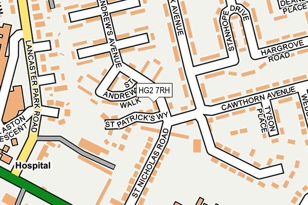 HG2 7RH map - OS OpenMap – Local (Ordnance Survey)