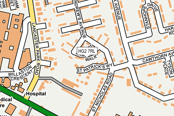 HG2 7RL map - OS OpenMap – Local (Ordnance Survey)
