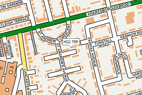 HG2 7RR map - OS OpenMap – Local (Ordnance Survey)