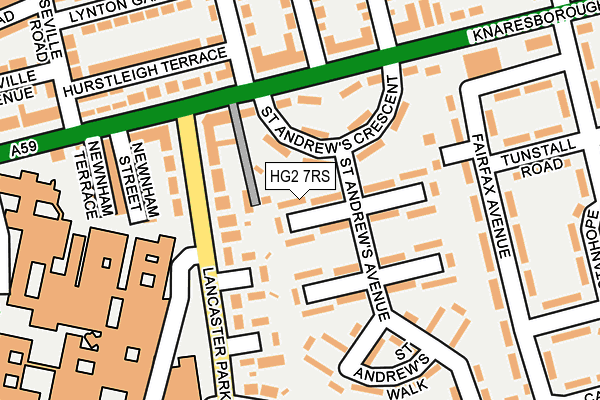 HG2 7RS map - OS OpenMap – Local (Ordnance Survey)