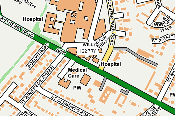 HG2 7RY map - OS OpenMap – Local (Ordnance Survey)
