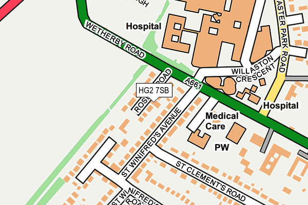 HG2 7SB map - OS OpenMap – Local (Ordnance Survey)