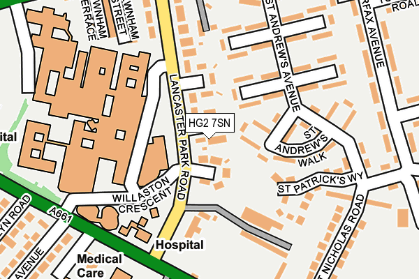 HG2 7SN map - OS OpenMap – Local (Ordnance Survey)