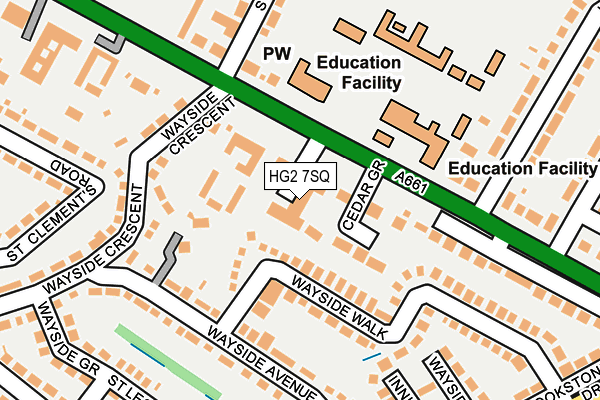 HG2 7SQ map - OS OpenMap – Local (Ordnance Survey)