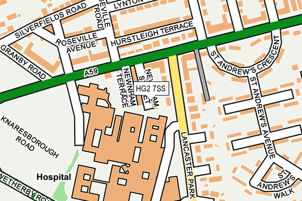 HG2 7SS map - OS OpenMap – Local (Ordnance Survey)