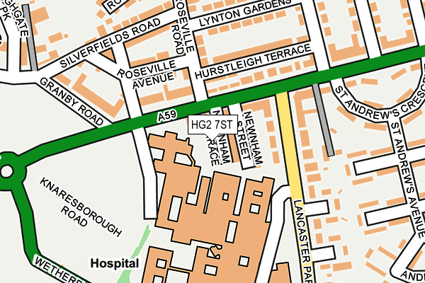 HG2 7ST map - OS OpenMap – Local (Ordnance Survey)