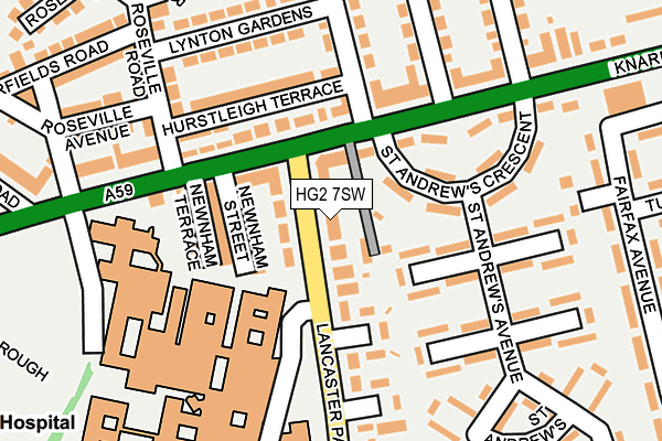 HG2 7SW map - OS OpenMap – Local (Ordnance Survey)
