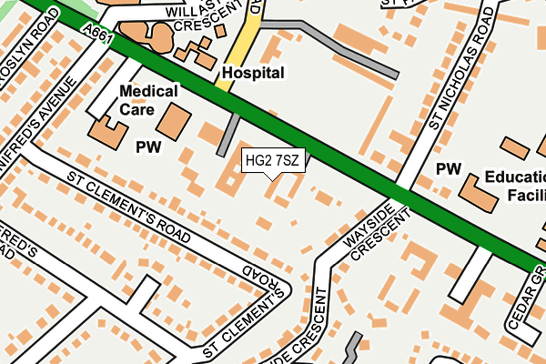 HG2 7SZ map - OS OpenMap – Local (Ordnance Survey)