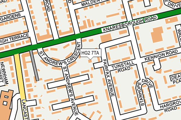 HG2 7TA map - OS OpenMap – Local (Ordnance Survey)