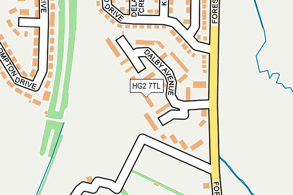HG2 7TL map - OS OpenMap – Local (Ordnance Survey)