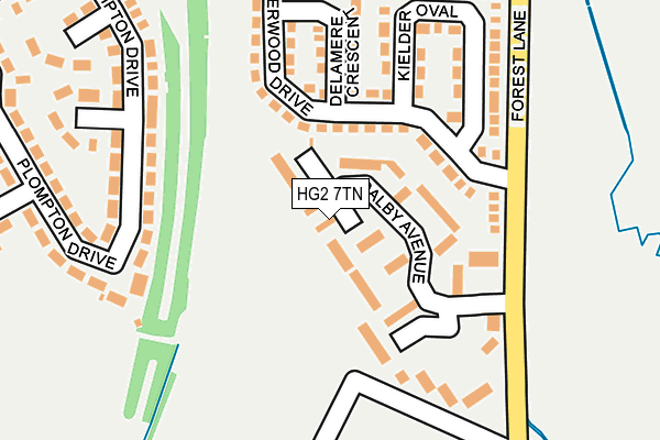 HG2 7TN map - OS OpenMap – Local (Ordnance Survey)