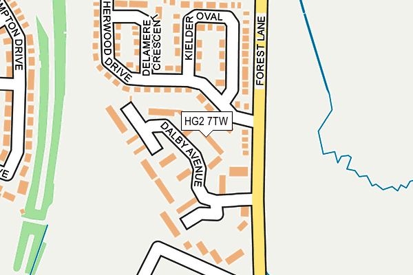 HG2 7TW map - OS OpenMap – Local (Ordnance Survey)