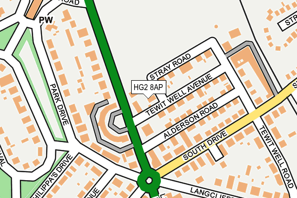 HG2 8AP map - OS OpenMap – Local (Ordnance Survey)