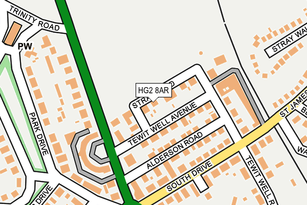 HG2 8AR map - OS OpenMap – Local (Ordnance Survey)