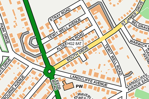 HG2 8AT map - OS OpenMap – Local (Ordnance Survey)