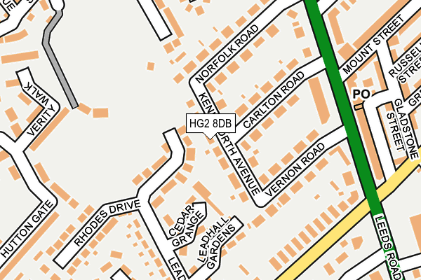 HG2 8DB map - OS OpenMap – Local (Ordnance Survey)