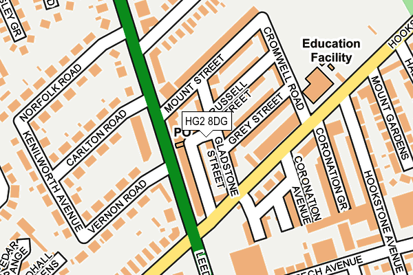 HG2 8DG map - OS OpenMap – Local (Ordnance Survey)
