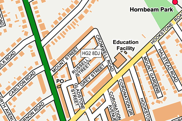 HG2 8DJ map - OS OpenMap – Local (Ordnance Survey)