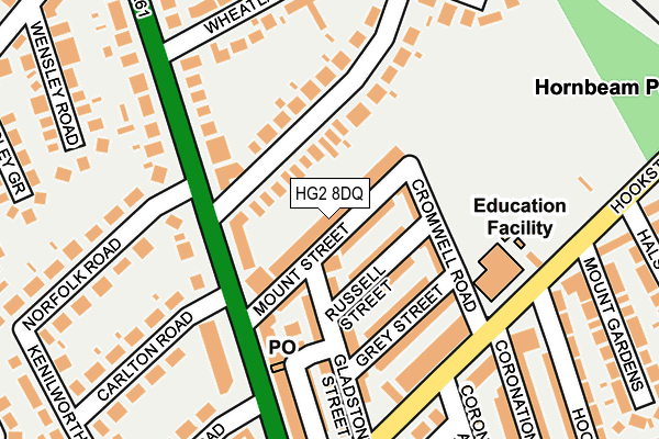 HG2 8DQ map - OS OpenMap – Local (Ordnance Survey)