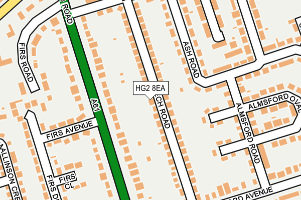 HG2 8EA map - OS OpenMap – Local (Ordnance Survey)