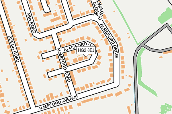 HG2 8EJ map - OS OpenMap – Local (Ordnance Survey)
