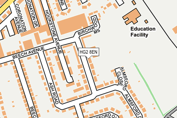 HG2 8EN map - OS OpenMap – Local (Ordnance Survey)
