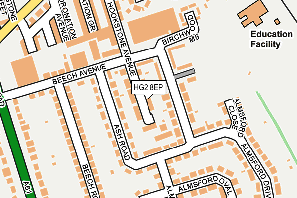 HG2 8EP map - OS OpenMap – Local (Ordnance Survey)