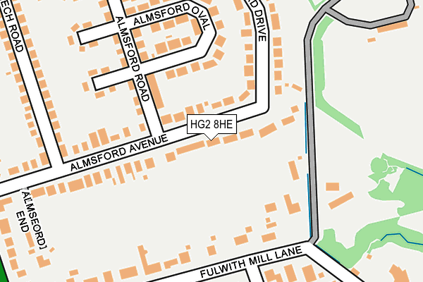 HG2 8HE map - OS OpenMap – Local (Ordnance Survey)