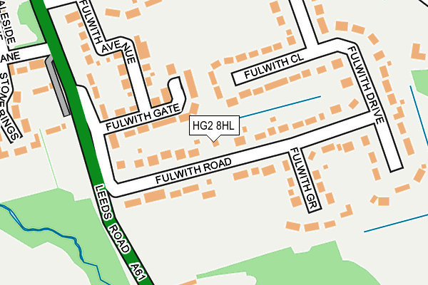 HG2 8HL map - OS OpenMap – Local (Ordnance Survey)