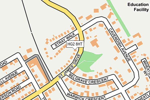 HG2 8HT map - OS OpenMap – Local (Ordnance Survey)