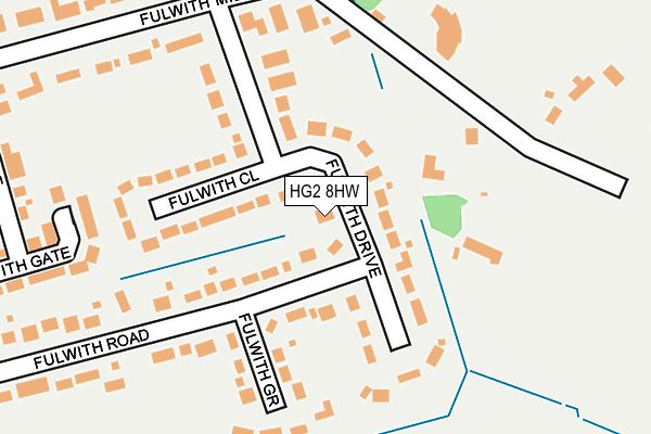 HG2 8HW map - OS OpenMap – Local (Ordnance Survey)