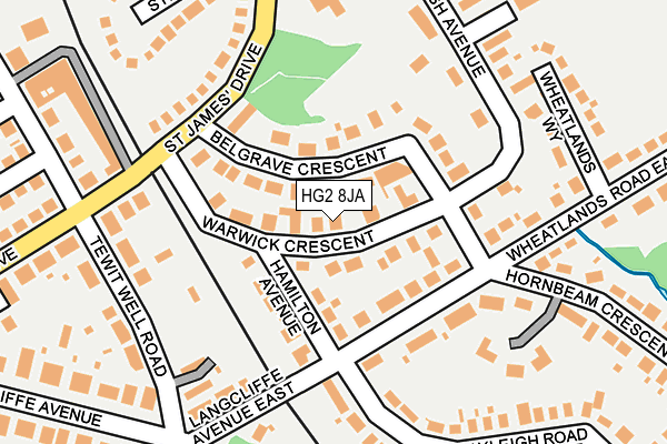 HG2 8JA map - OS OpenMap – Local (Ordnance Survey)