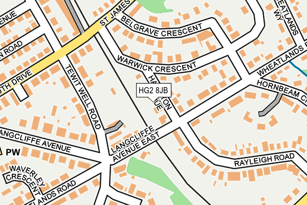 HG2 8JB map - OS OpenMap – Local (Ordnance Survey)