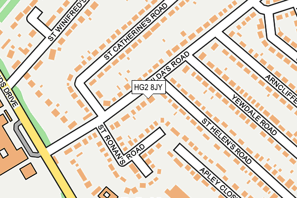 HG2 8JY map - OS OpenMap – Local (Ordnance Survey)