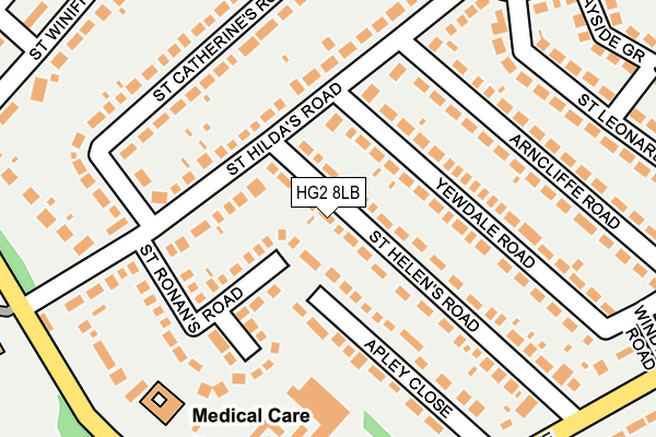 HG2 8LB map - OS OpenMap – Local (Ordnance Survey)