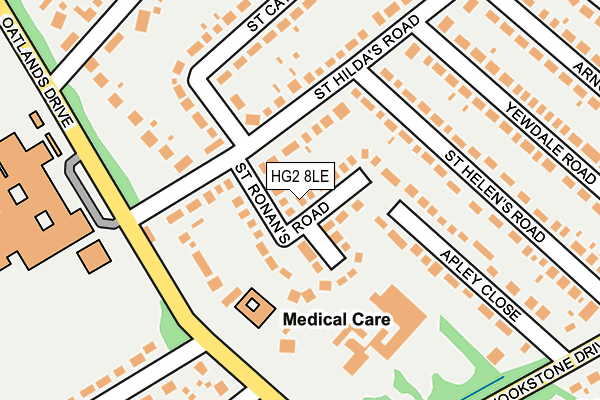 HG2 8LE map - OS OpenMap – Local (Ordnance Survey)