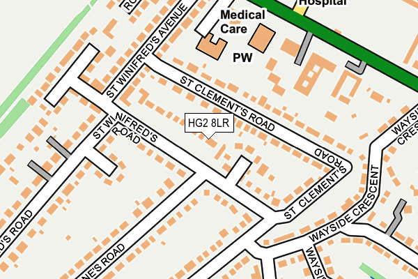 HG2 8LR map - OS OpenMap – Local (Ordnance Survey)