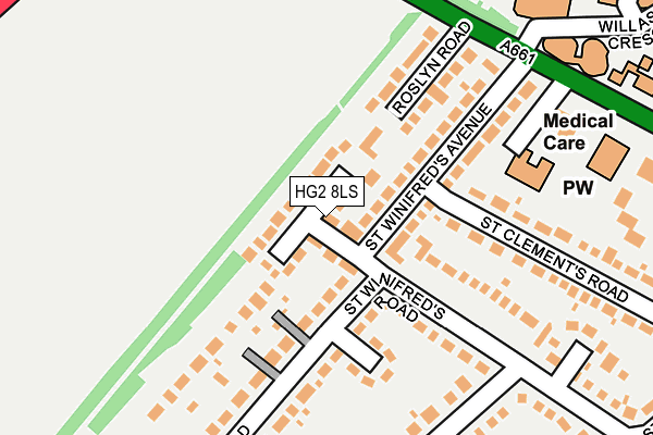 HG2 8LS map - OS OpenMap – Local (Ordnance Survey)
