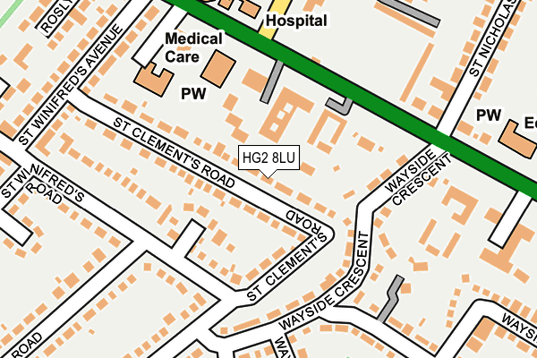 HG2 8LU map - OS OpenMap – Local (Ordnance Survey)