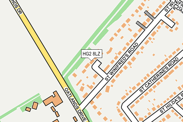 HG2 8LZ map - OS OpenMap – Local (Ordnance Survey)