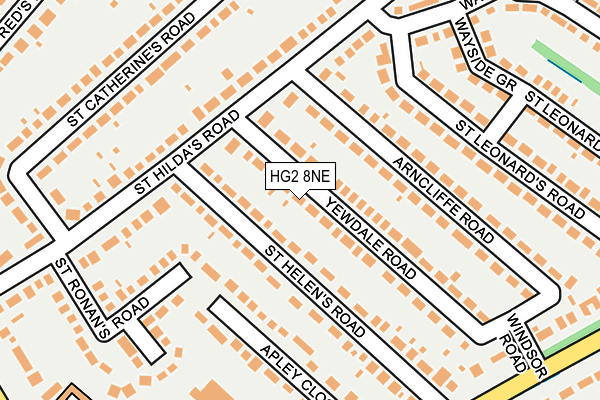 HG2 8NE map - OS OpenMap – Local (Ordnance Survey)