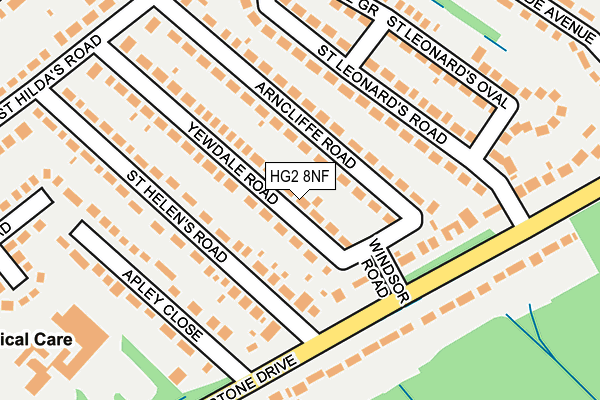 HG2 8NF map - OS OpenMap – Local (Ordnance Survey)