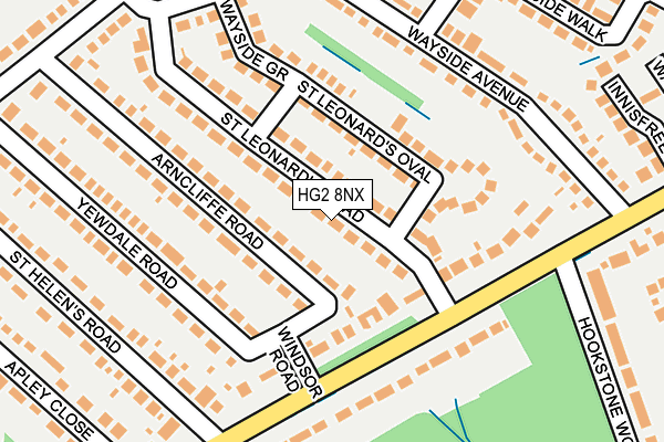 HG2 8NX map - OS OpenMap – Local (Ordnance Survey)